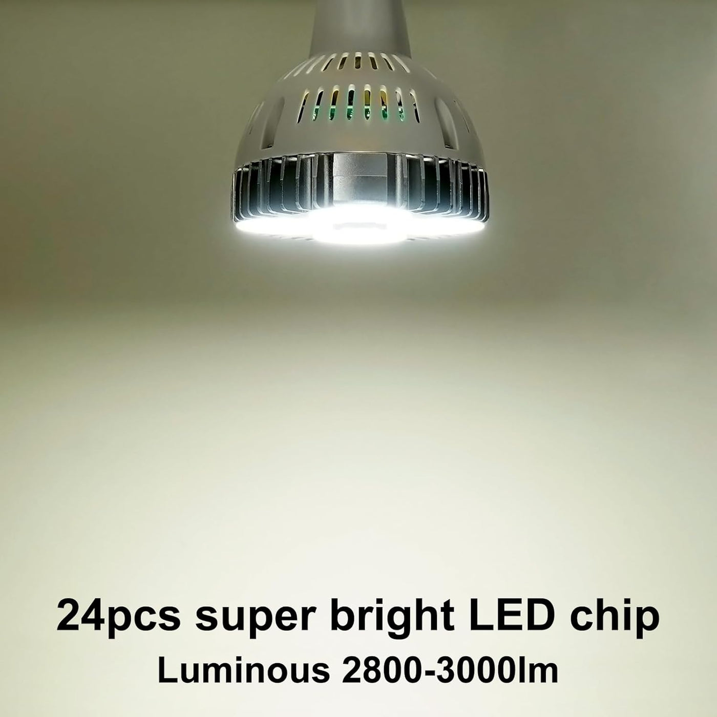 Treedix 35w (75W Equivalent) PAR30 LED Bulb White 6000K 2800lm E26 Base25 Degree Beam Angle Track Spotlight with Fan AC 120v