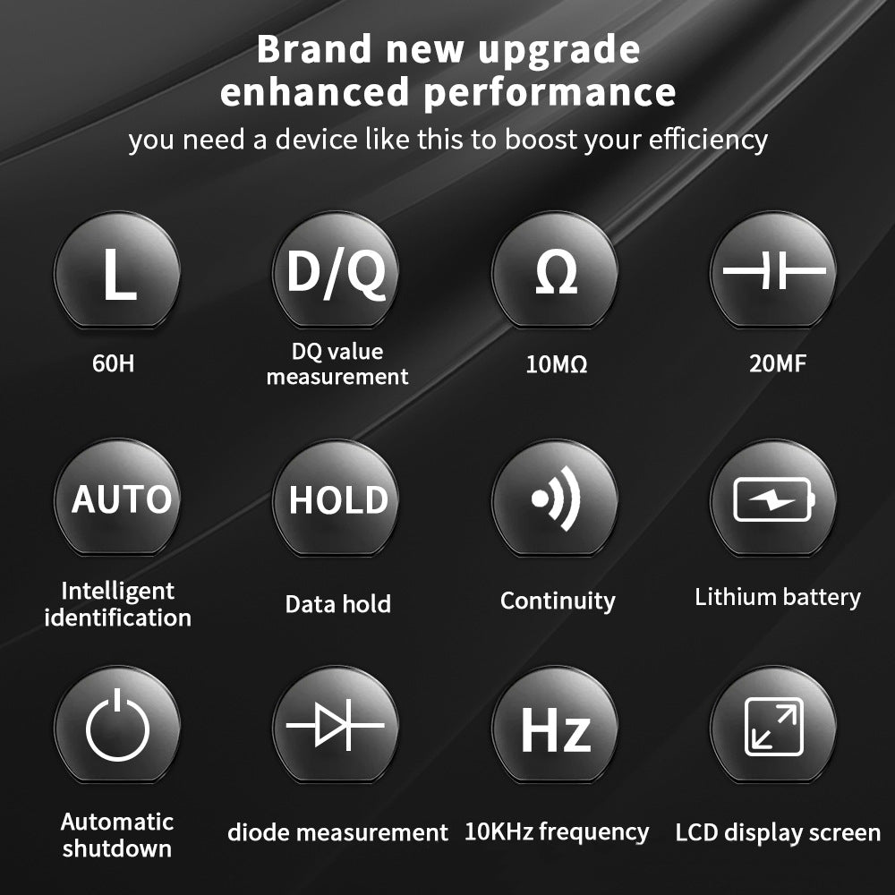 Treedix Mini Smart Pinzetten-LCR-Meter/ESR-Messgerät, Mini Smart SMD-Tester zur automatischen Identifizierung von Widerständen/Kondensatoren/Induktivitäten/Dioden/Spannung/Frequenz, LCR-Meter Pinzette misst Frequenzen von 100Hz/1KHz/10KHz