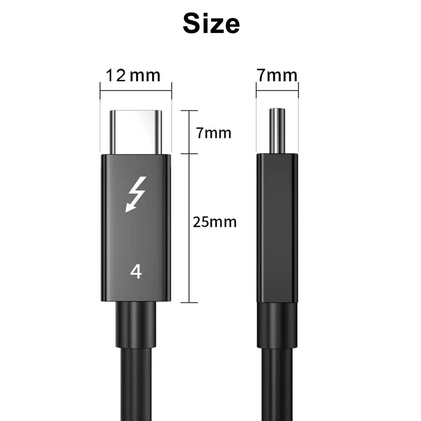 Treedix 40 Gbit/s USB-C-Kabel für Thunderbolt-4-Kabel, 100 W PD Schnellladekabel, 8K 60Hz Display, 30 cm E-Marker-Kabel für Apple iPhone 16/15, iPad, Samsung Galaxy, Tablets, Laptops