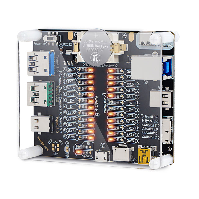 Treedix USB Cable Tester Board USB Cable Checker Data Wire Charging Test Data Line Type-C Micro Type A Type B