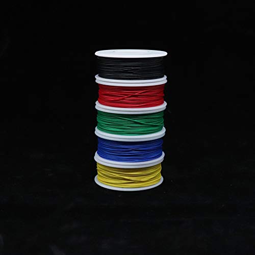 Treedix Solder Copper Hookup Wire Wrapping Jumper Wire Core Tinned PVC Coated Tin Plated 105 Celsius Cable Roll