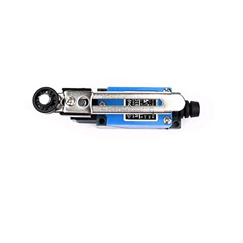 Treedix 4 stuks Grensschakelaar ME-8108 AC 250V met instelbare rollerhendel en rotschakelarm, zelfherstellend, 1 NC 1NO