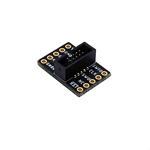Treedix 2pcs JTAG Breakout Board Adapter Converter SWD Breakout Jtag Debug Board with 2 Row 1.27/2.54mm Pitch 10pins Female to Female IDC Connector Flat Flexible Gray Ribbon Jumper Cable 200mm for J-Link