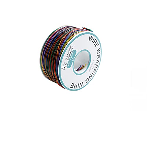 Treedix Solder Copper Hookup Wire Wrapping Jumper Wire Core Tinned PVC Coated Tin Plated 105 Celsius Cable Roll