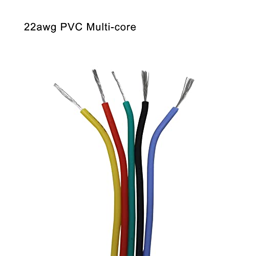 Treedix Solder Copper Hookup Wire Wrapping Jumper Wire Core Tinned PVC Coated Tin Plated 105 Celsius Cable Roll