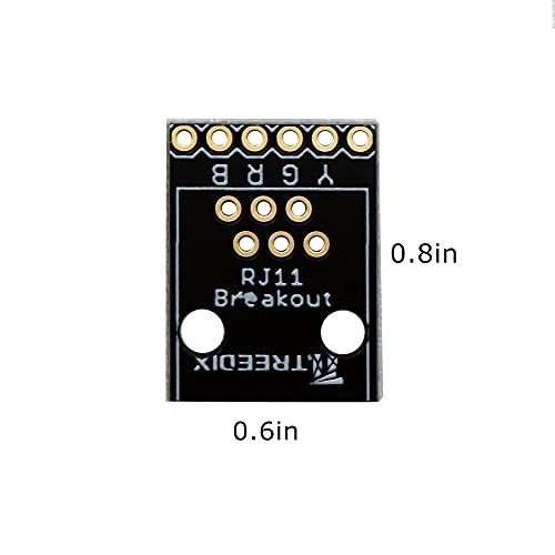Treedix  RJ45 RJ11  8-pin Connector (8P8C) and Breakout Board Kit Compatible with Ethernet DMX-512 RS-485 RS-422 RS-232 (Unassambled)