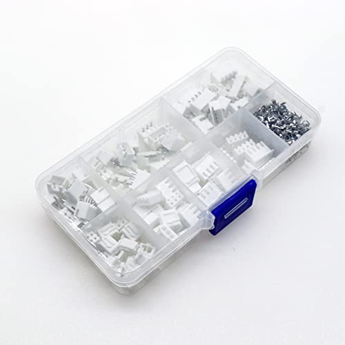 Treedix 450pcs JST PH2.0 Connector Kit with 2.0mm Pitch Female Pin Header JST PH 2Pin 3Pin 4Pin Housing JST Adapter Cable Connector Socket Male and Female, Crimp DIP Kit