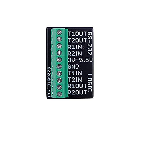 Treedix 2pcs Mini RS232 to TTL MAX3232 Convert Adapter Board Transceiver Breakout Board 3v-5v
