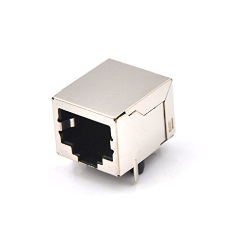 Treedix 10個/セット ネットワーク イーサネット シールド RJ45 8P8C シングル ネットワーク ポート 8P 8C メス ソケット コネクタ 8ピン PCB用