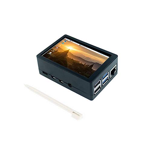 Treedix 3.5inch TFT Touch Screen Module 50Hz 320x480 Resolution LCD Display with Touch Pen ABS Case and Cooling Fan Compatible with Raspberry 4B Pi4