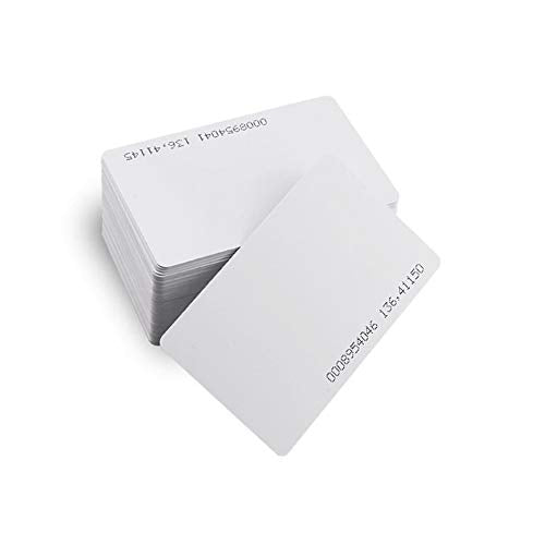 Treedix 100 Stück ID-Karten, Proximity-Unterstützung, ID-Smartcard, 125 kHz, 0,8 mm dick, Zugangskontrollsystem, Schlüsselkarte, Mitgliedskarte