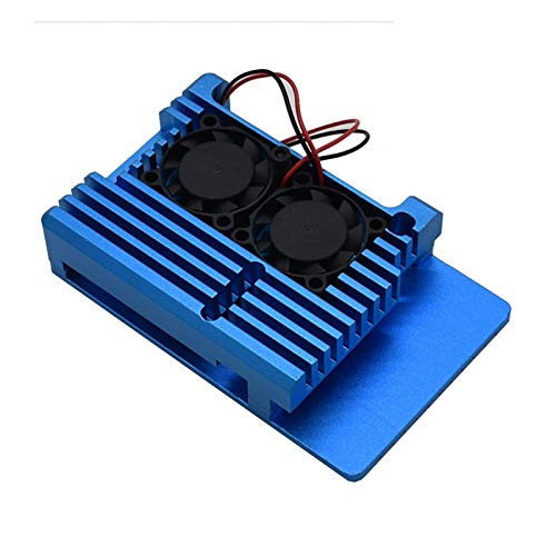 Treedix Aluminum Case with Fan and Thermal Tapes, Compatible with Raspberry 4 Model B/Pi 4B