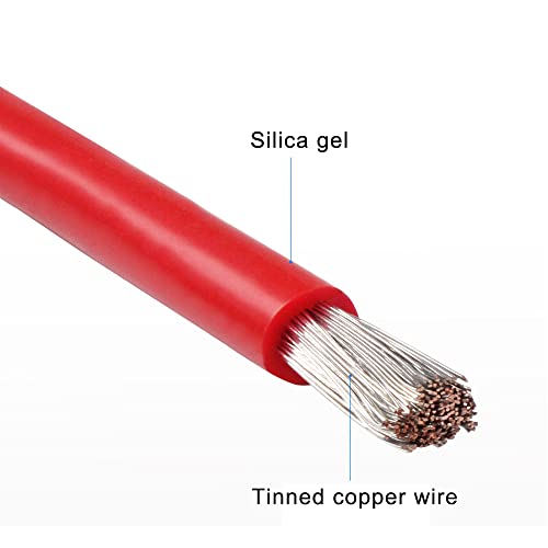 Treedix 5pcs Silicone Electrical Wire Cable Hookup Wires Kit Stranded Tinned Copper Wire Flexible and Soft 5 Colors for DIY