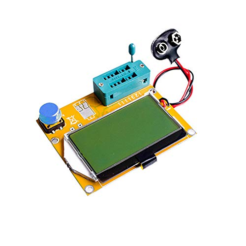 Treedix LCR-T4 Mega328 Graphical Transistor Tester Kit SCR ESR Transistor Diode Resistance and Capacitance Meters with Battery Buckle and Acrylic Case