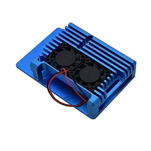 Treedix Aluminum Case with Fan and Thermal Tapes, Compatible with Raspberry 4 Model B/Pi 4B