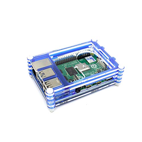 Caja Acrílica Treedix Placa Experimental Compatible con Placa Base con Ventilador de Enfriamiento Compatible con Raspberry Pi 4B