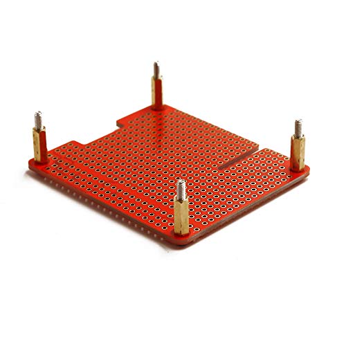 Treedix 4 Sets GPIO Breakout DIY Breadboard PCB Shield Red Expansion Board Kit Compatible with Raspberry Pi 4 3 2 B+ A+