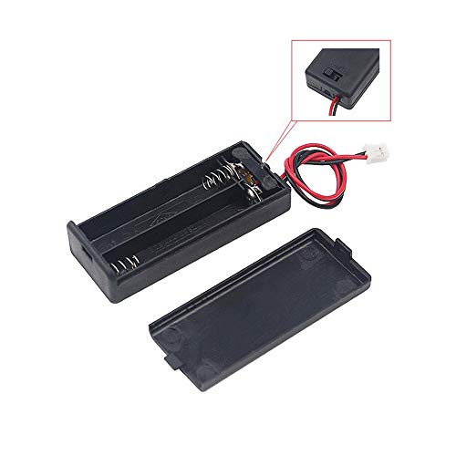 Treedix 6Pcs 2AAA Battery Holder with Switch, 2X 1.5V AAA Battery Holder Case with Wire Leads and ON/Off Switch
