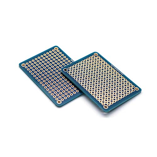 Treedix 9 pcs Mini Solderable BreadBoard Universal Board PCB Prototype Shield Board Double Sided Tinned Gold Plated Holes Compatible with Arduino Kit Raspberry Pi Shield Prototyping and Testing