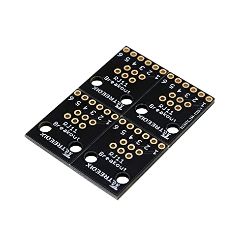 Treedix  RJ45 RJ11  8-pin Connector (8P8C) and Breakout Board Kit Compatible with Ethernet DMX-512 RS-485 RS-422 RS-232 (Unassambled)