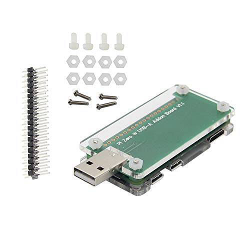 Treedix Tarjeta Adaptadora USB y Expansión BadUSB Compatible con Raspberry Pi Zero/W, Conector sin Necesidad de Línea de Datos, Enchufe con Carcasa de Acrílico