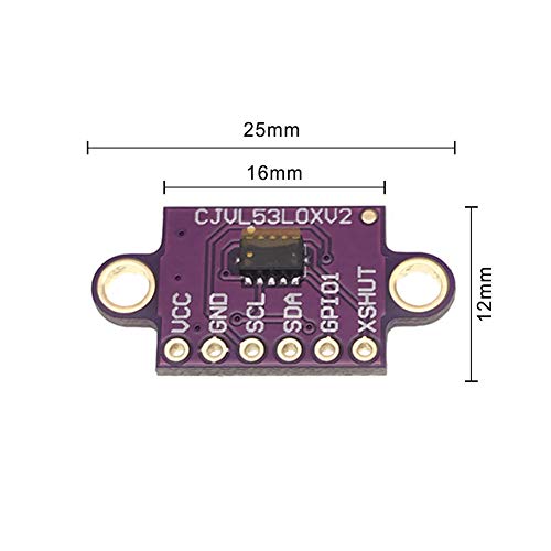 Treedix VL53L0XV2 Time of Flight (ToF) Laser Ranging Sensor Module Breakout 940nm GY-VL53L0XV2 Laser Distance Module I2C IIC