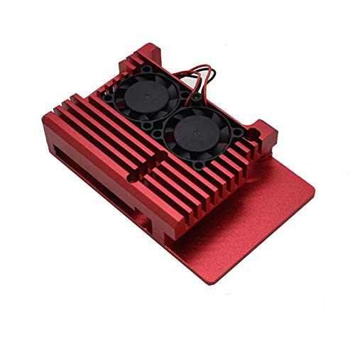 Treedix Aluminum Case with Fan and Thermal Tapes, Compatible with Raspberry 4 Model B/Pi 4B