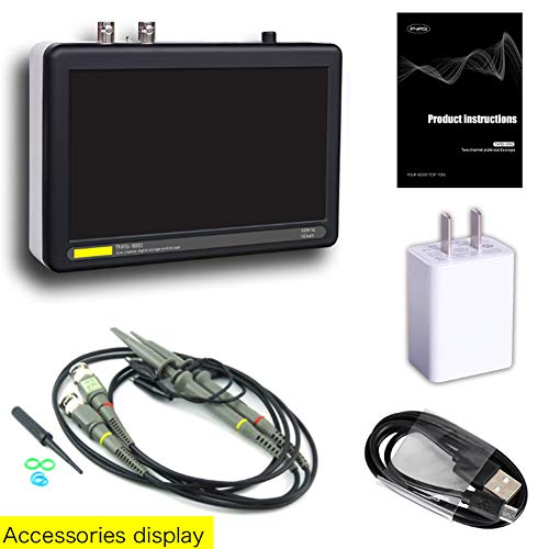 Treedix Rechargeable Handheld 7" Touch Screen DSO Digital Tablet Oscilloscope with 2 Channel 100Mhz Bandwidth and 1GSa/s Sampling Rate