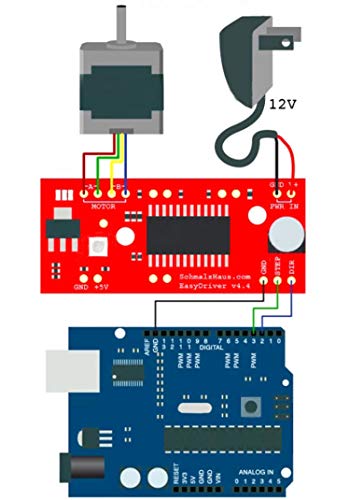 Treedix EasyDriver シールド ステッピング モーター ドライバー (1 列ピン ヘッダー付き、Arduino 対応)
