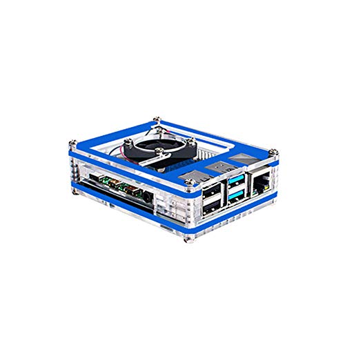 Caja Acrílica Treedix Placa Experimental Compatible con Placa Base con Ventilador de Enfriamiento Compatible con Raspberry Pi 4B