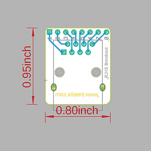Treedix RJ45 Ethernet Connector Breakout Board Compatible with Ethernet DMX-512 RS-485 RS-422 RS-232