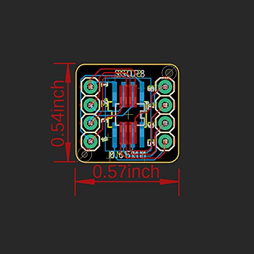 Treedix SSOP 0.65MM/SOP 1.27MM to DIP Adapter PCB Proto Board SMD to DIP Adapter SMD Converter Breakout Board