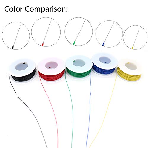 Treedix Solder Copper Hookup Wire Wrapping Jumper Wire Core Tinned PVC Coated Tin Plated 105 Celsius Cable Roll