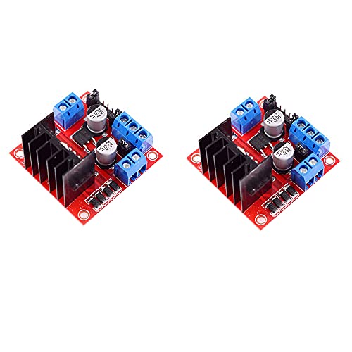 Treedix 2pcs L298N Motor Driver Board Module DC Stepper Motor Robot Smart Car Replacement for Arduino Smart Car Power UNO MEGA R3 Mega2560