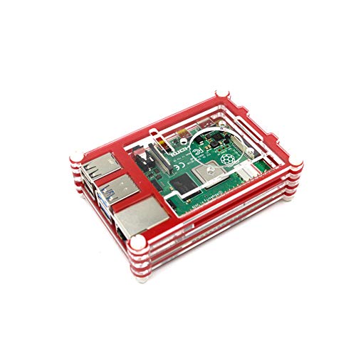 Caja Acrílica Treedix Placa Experimental Compatible con Placa Base con Ventilador de Enfriamiento Compatible con Raspberry Pi 4B