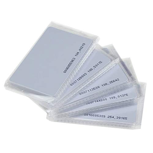 Treedix 100 Stück ID-Karten, Proximity-Unterstützung, ID-Smartcard, 125 kHz, 0,8 mm dick, Zugangskontrollsystem, Schlüsselkarte, Mitgliedskarte