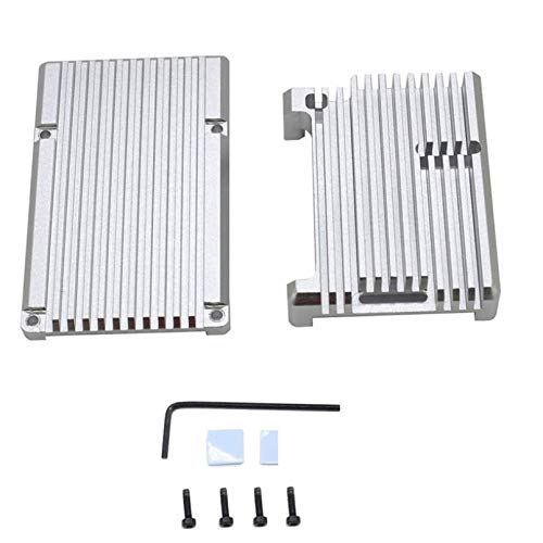 Treedix Aluminum Case with Fan and Thermal Tapes, Compatible with Raspberry 4 Model B/Pi 4B