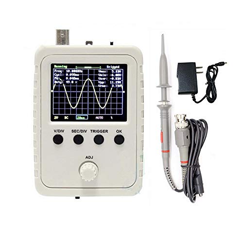 Kit d'oscilloscope Treedix Shell DSO150 : kit DIY pour la formation et l'enseignement en électronique, avec alimentation standard américaine + sonde BNC