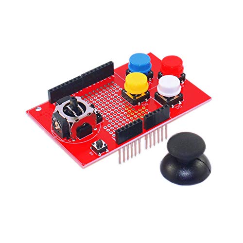 Treedix Joystick Shield Kit Control Joystick Expansion Board Simulated Keyboard and Mouse Functions Compatible with Arduino