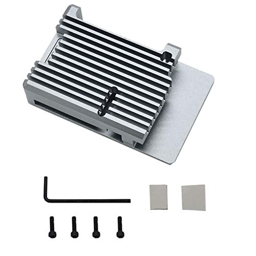 Treedix Aluminum Case with Fan and Thermal Tapes, Compatible with Raspberry 4 Model B/Pi 4B