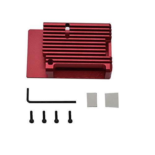 Treedix Aluminum Case with Fan and Thermal Tapes, Compatible with Raspberry 4 Model B/Pi 4B