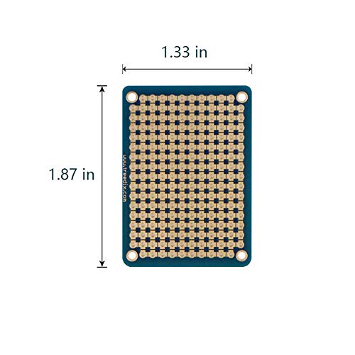 Treedix 9 pcs Mini Solderable BreadBoard Universal Board PCB Prototype Shield Board Double Sided Tinned Gold Plated Holes Compatible with Arduino Kit Raspberry Pi Shield Prototyping and Testing
