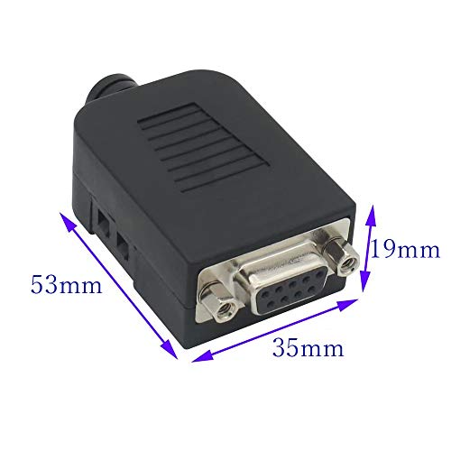 Treedix 2PCS Terminal Connector Signal Module DB9 Connector Terminal RS232 RS485 RS422 Serial Adapter 9pin(2PCS Female Adapter)