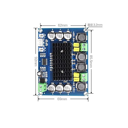Treedix TPA3116DA DC 12V 24V 100W Tweekanaals Digitaal Hoogvermogens Audioversterkerbord TPA3116D2 Groot Capaciteitsbord DIY-Module