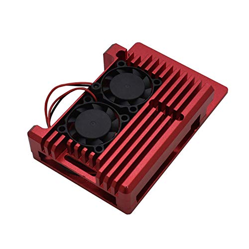 Treedix Aluminum Case with Fan and Thermal Tapes, Compatible with Raspberry 4 Model B/Pi 4B