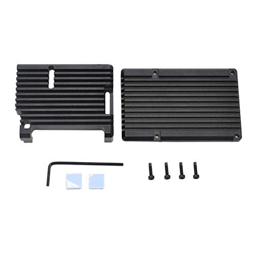 Treedix Aluminum Case with Fan and Thermal Tapes, Compatible with Raspberry 4 Model B/Pi 4B