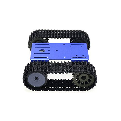Treedix Coche Robot Inteligente Seguidor de Pistas Motor 12V Valor TP101 Chasis de Tanque Robot Placa Inferior de Metal Compatible con Arduino