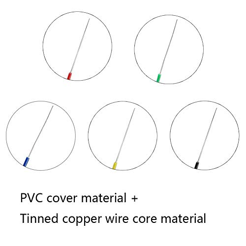Treedix Solder Copper Hookup Wire Wrapping Jumper Wire Core Tinned PVC Coated Tin Plated 105 Celsius Cable Roll