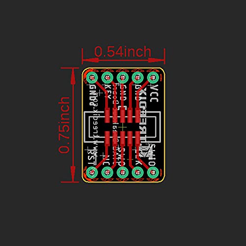 Treedix 2pcs JTAG Breakout Board Adapter Converter SWD Breakout Jtag Debug Board with 2 Row 1.27/2.54mm Pitch 10pins Female to Female IDC Connector Flat Flexible Gray Ribbon Jumper Cable 200mm for J-Link
