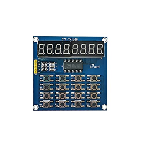 Treedix TM1638 8 Bits Optoelectronic Displays LED Digital Tube Module Keyboard Scan and Display LED Segment Displays Common Anode